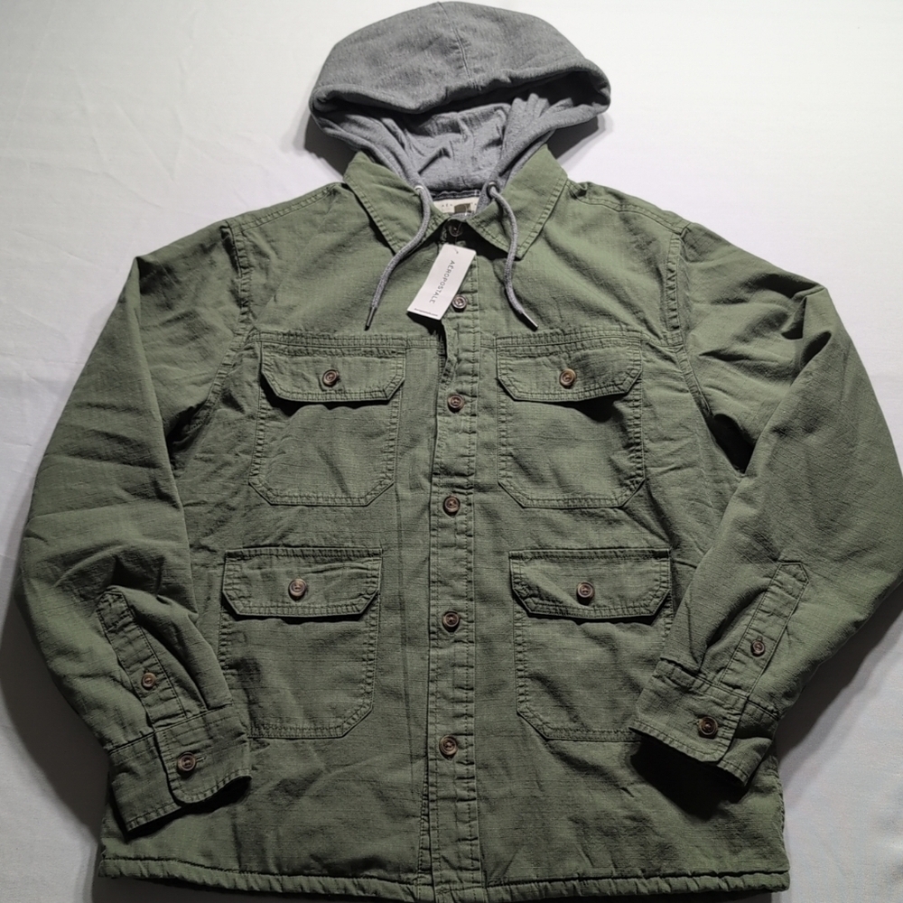 Aeropostale Green Hooded Jacket Size Small